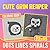 Cute Grim Reaper Dots Lines...