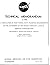 Technical Memorandum X-495:...