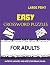 100 Easy Crossword Puzzles for Adults by Jan Sabat