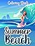 Summer Beach Coloring Book:...
