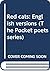 Red cats: English versions (The Pocket poets series)