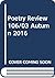 Poetry Review 106/03 Autumn...