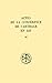 Actes de la Conférence de C...
