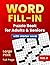 Word Fill In Puzzles Book: ...