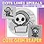 Cute Grim Reaper Dots Lines...