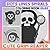 Cute Grim Reaper Dots Lines...