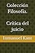 Colección Filosofía. Crític...