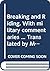 Breaking and Riding. With military commentaries ... Translated by M. H. Hayes ... With seventy illustrations