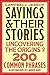Sayings & Their Stories: Un...