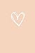 Notebook: CUte Minimalist Heart Notebook: Pastel Peach