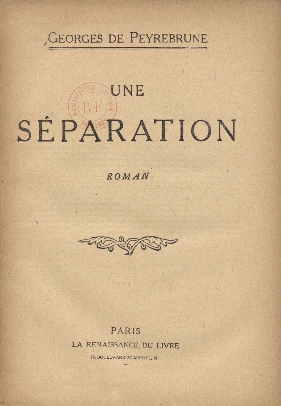 Une séparation