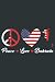 Distressed Peace Love Bahrain Flag American Flag Heart Journa... by Adam Newell