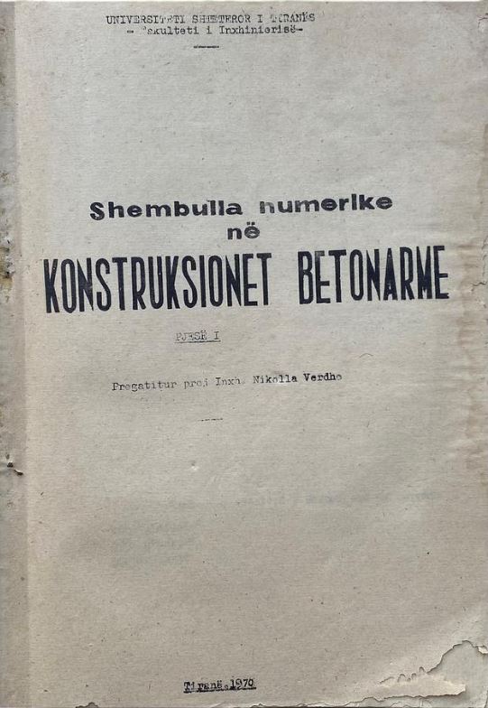 Shembulla numerike në konstruksionet betonarme : pjesë I