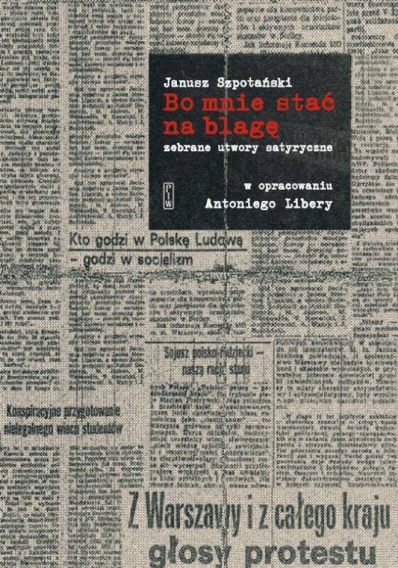 Bo mnie stać na blagę. Zebrane utwory satyryczne (Hardcover)