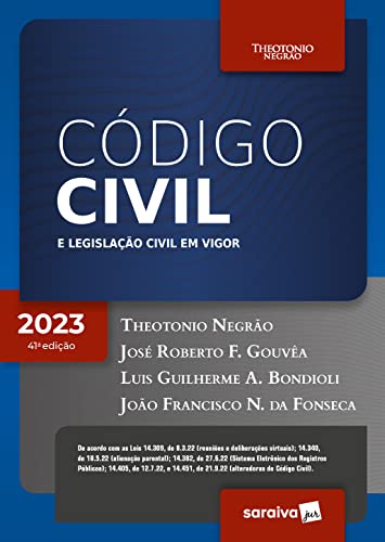 Código Civil e Legislação Civil em Vigor - 41ª edição 2023 (Portuguese Edition)