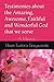 Testimonies about the Amazing, Awesome, Faithful and Wonderfu... by Mrs. Eileen Eudora Greywoode