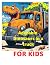 coloring book adorable dinosaurs in a truck for kids by Frank Tree