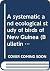 A systematic and ecological...