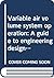 Variable air volume system operation by Hal Finkelstein