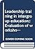 Leadership training in inte...
