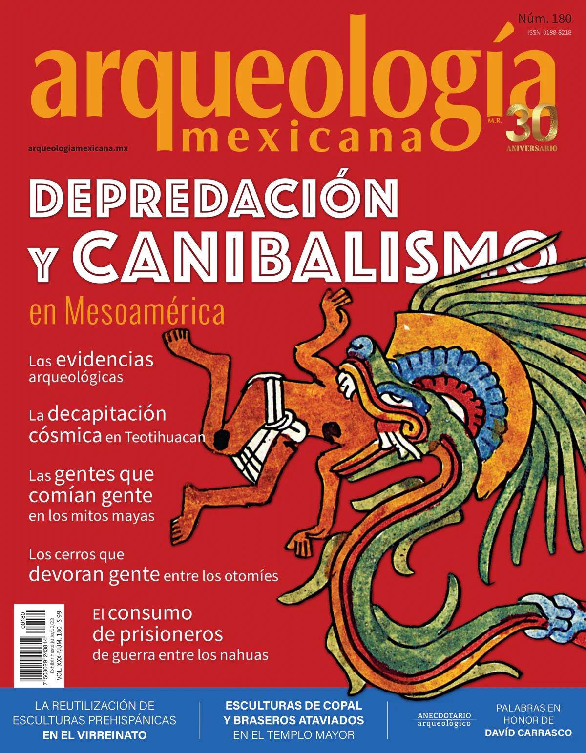 Depredación y canibalismo en Mesoamérica (Arqueología Mexicana, mayo-junio 2023, Volumen XXX, n. 180)