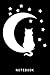 Cat on the Crescent Moon by the Starligh Notebook by Freya Wright