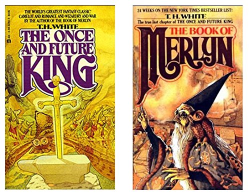 The Once and Future King plus The Book of Merlin T.H. White 2-paperback bundle