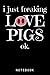 Pig Pigs Farmer Funny Journal Notebook by Isabel Chapman