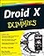 Droid X For Dummies
