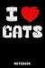 I Love Cats Cute Distressed Journal Notebook by Amy Powell