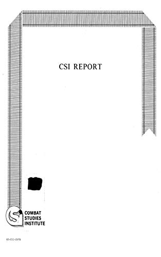 Night Combat Operations (Combat Studies Institute (CSI) Study)