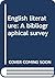 English literature: A bibli...