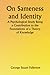 On Sameness and Identity; A Psychological Study Being a Contribution to the Foundations of a Theory of Knowledge