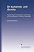 On sameness and identity: A psychological study: being a contribution to the foundations of a theory of knowledge