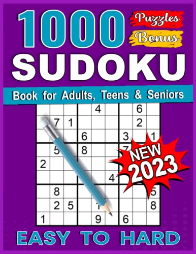 1000+ BIG Sudoku Puzzle Book for Adults: Sudoku Book for Adults, Teens & Seniors. Over 1000 Sudoku Puzzles from Easy to Hard (Paperback)