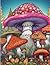 Mushroom coloring book by Melody Davis