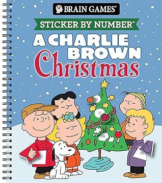 Brain Games - Sticker by Number: A Charlie Brown Christmas (Officially Licensed Peanuts Product)