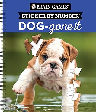 Brain Games - Sticker by Number: Dog-Gone It (28 Images to Sticker)