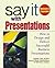 Say It With Presentations, 2E Rev and Exp Ed by Zelazny