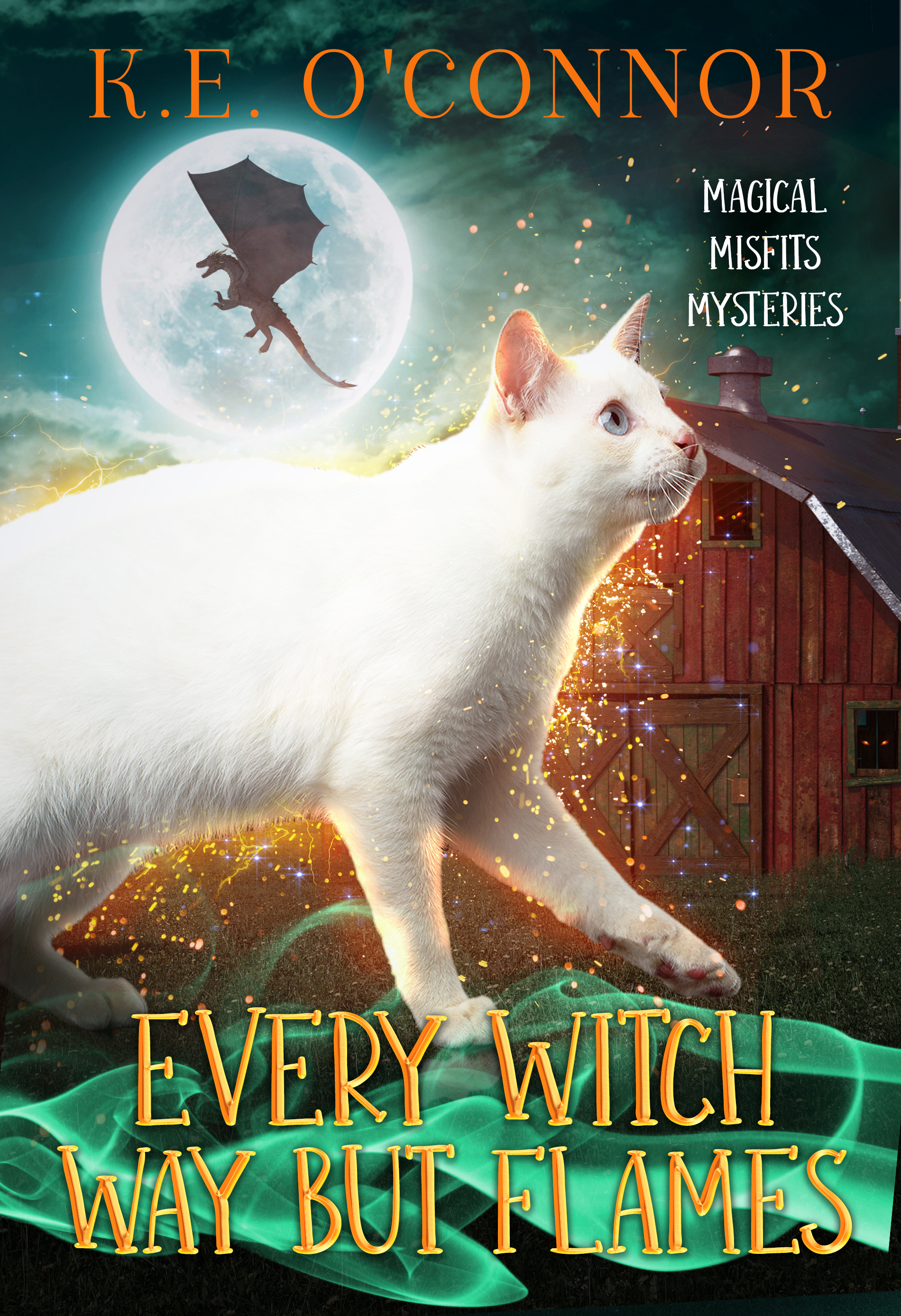 Every Witch Way but Flames: A Talking Cat Cozy Mystery (Magical Misfits Mysteries Book 10)