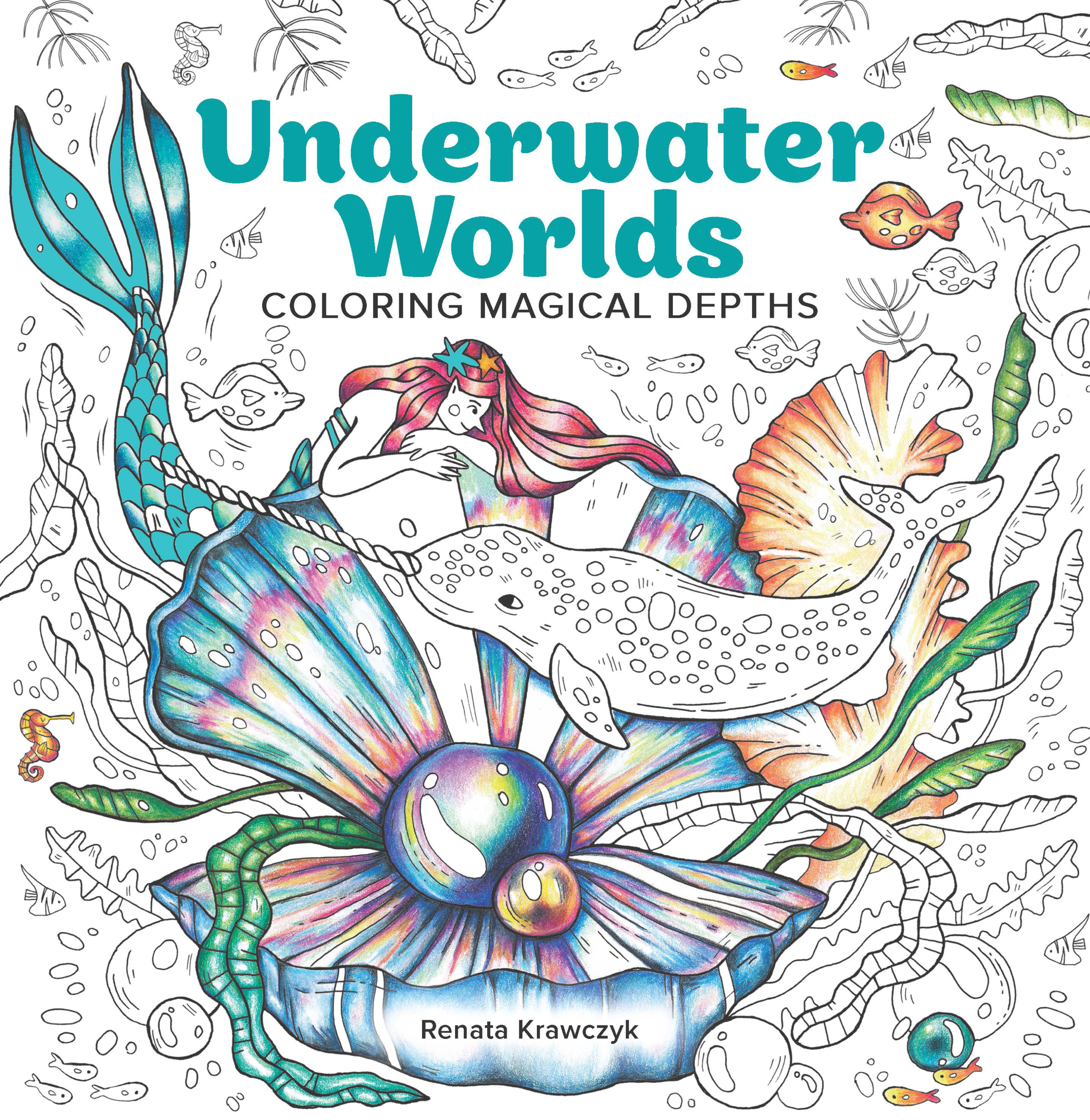 Underwater Worlds: Coloring Magical Depths (Paperback)