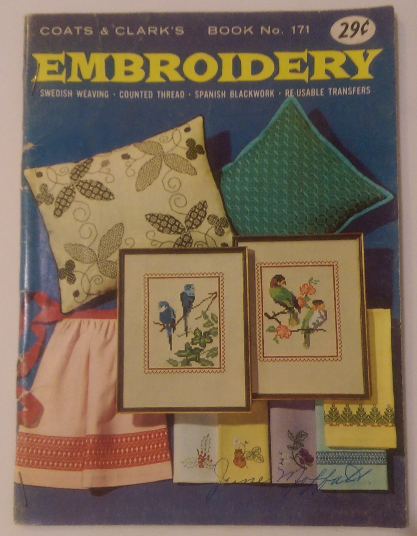 Embroidery, Swedish Weaving, Counted Thread, Spanish Blackwork, Coats & Clark's Book No. 171