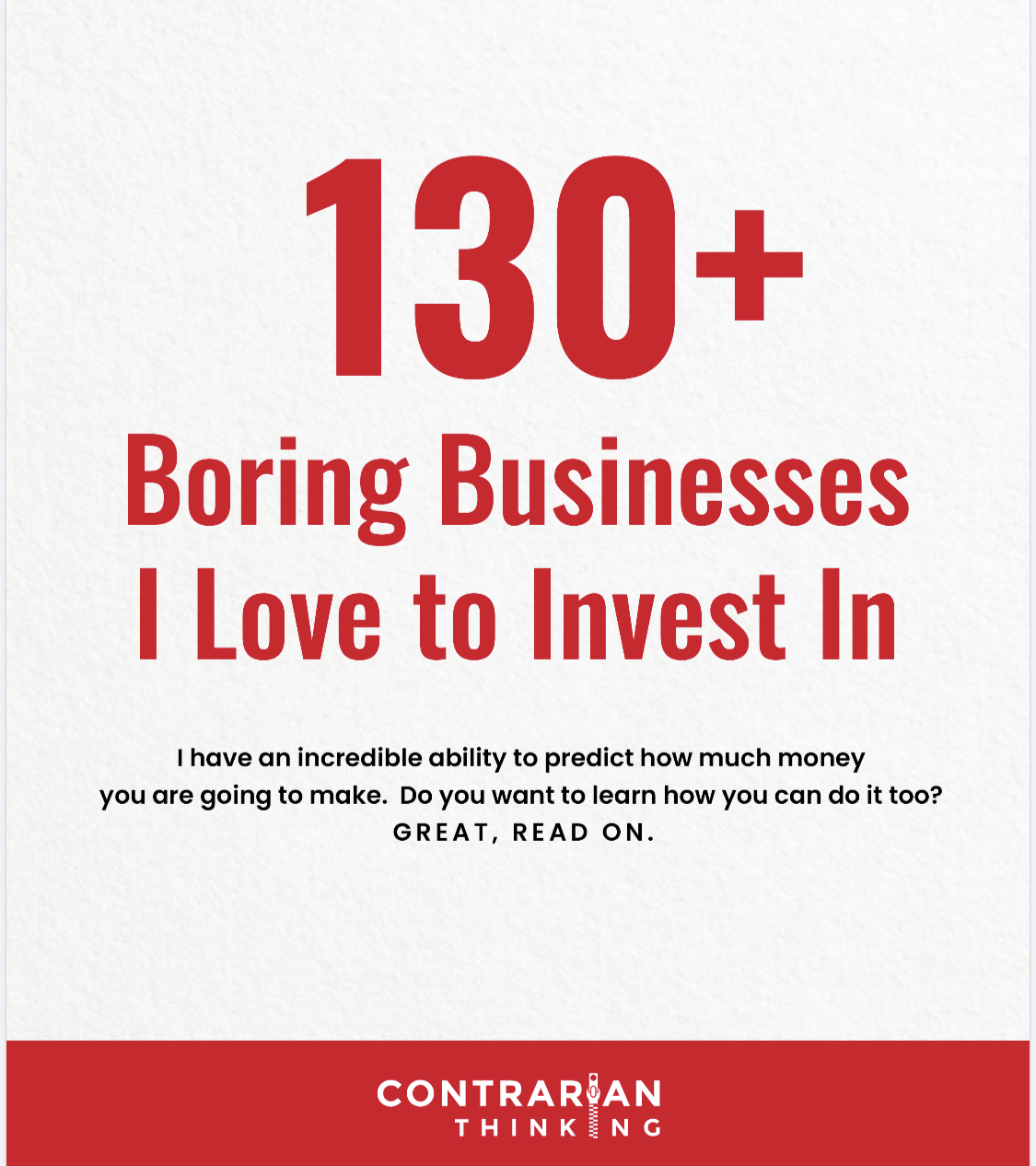 130+ Boring Businesses I love to Invest In