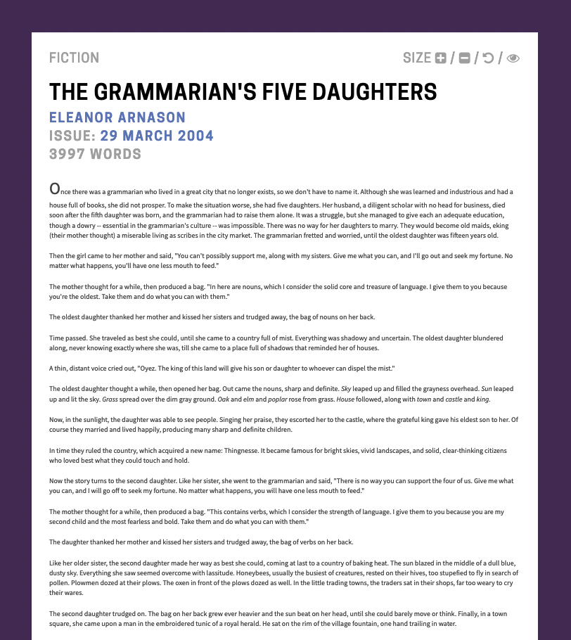 The Grammarian's Five Daughters