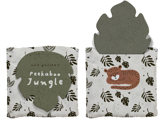 Peekaboo Jungle: Baby's First Crinkle Peek-A-Book - Lift the flap! (Wee Gallery Peekaboo Cloth Books, 3)