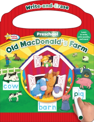 Active Minds - Write-and-Erase Old MacDonald’s Farm: Learn to Write Learning Board – Wipe Clean - Letters, Words, Writing Skills, and Farm Animals (Board Book)