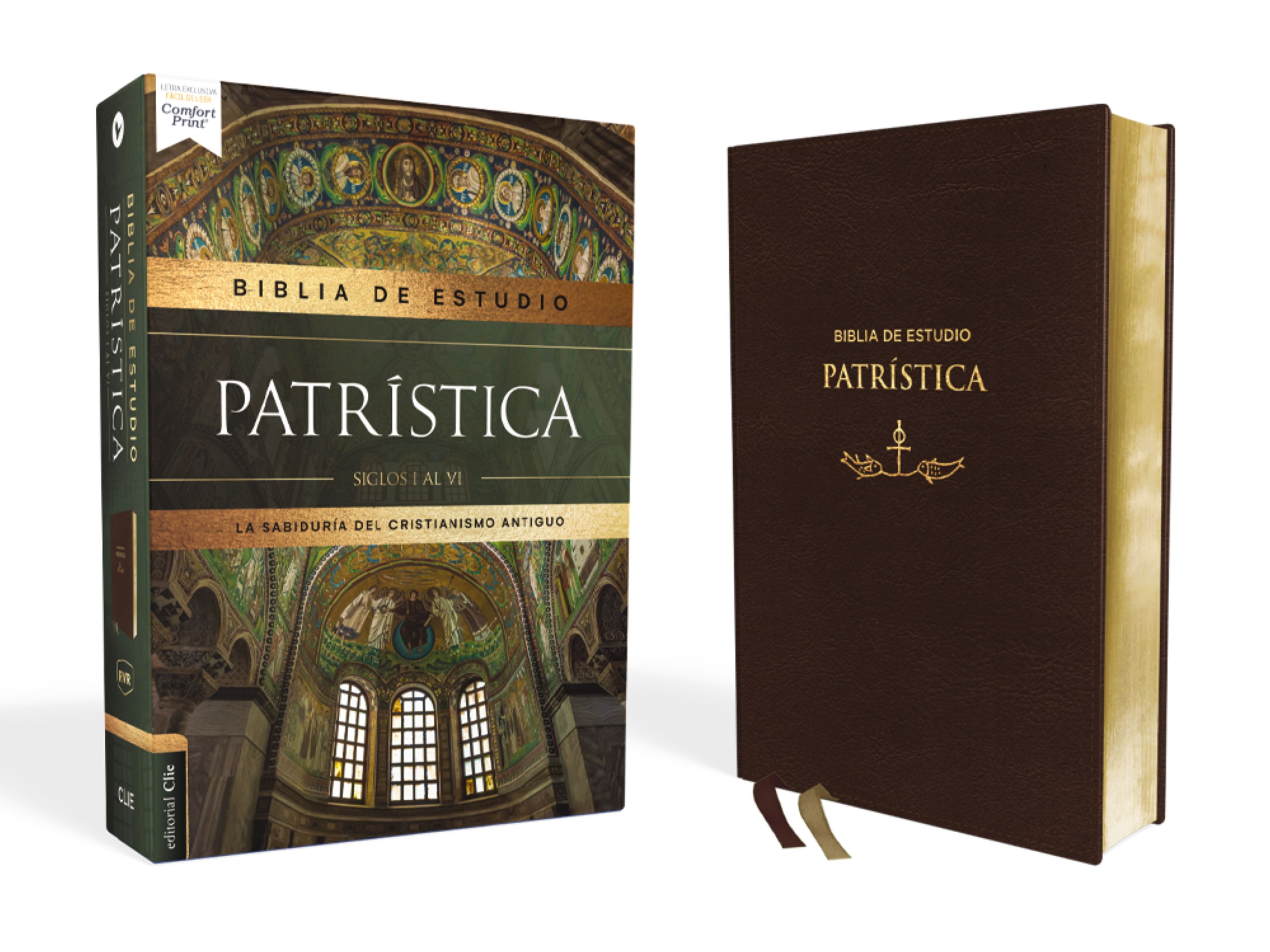 RVR, Biblia de Estudio Patrística, Leathersoft, Marrón, Interior a dos colores, con Índice, Palabras de Jesús en Rojo, Comfort Print: La Sabiduría del ... Antiguo, siglos I al VI (Spanish Edition)
