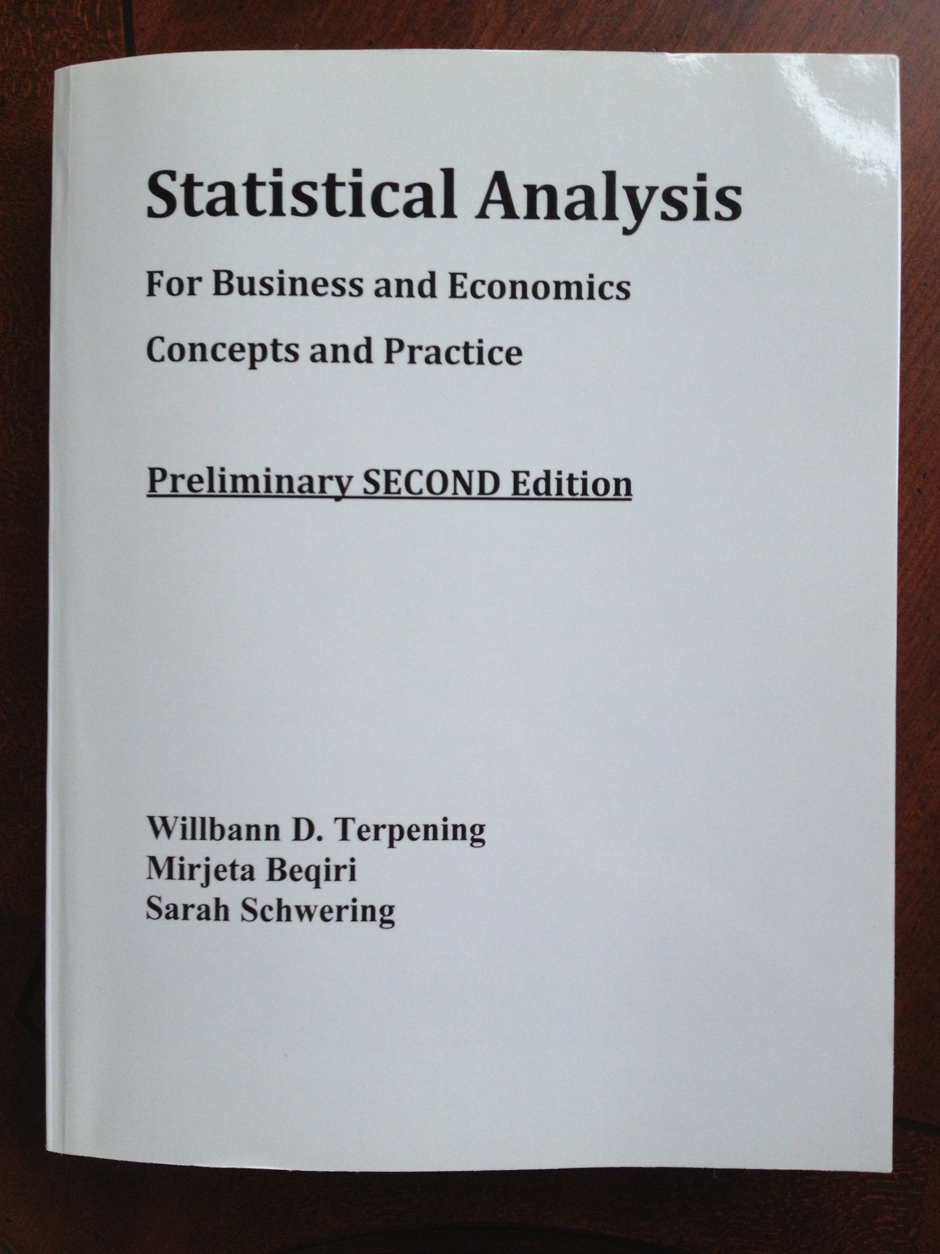 Statistical Analysis: For Business and Economics Concepts and Practices Gonzaga University