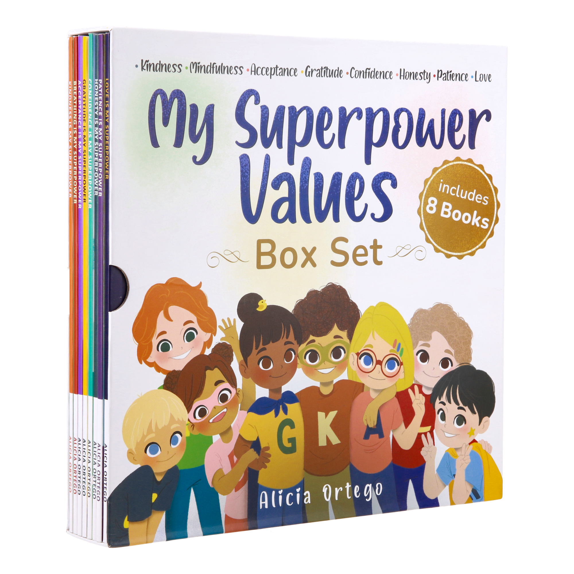 My Superpower Values 8 Book Box Set (Books 1-8: Kindness, Mindfulness, Acceptance, Gratitude, Confidence, Honesty, Patience, and Love) (My Superpower Books)