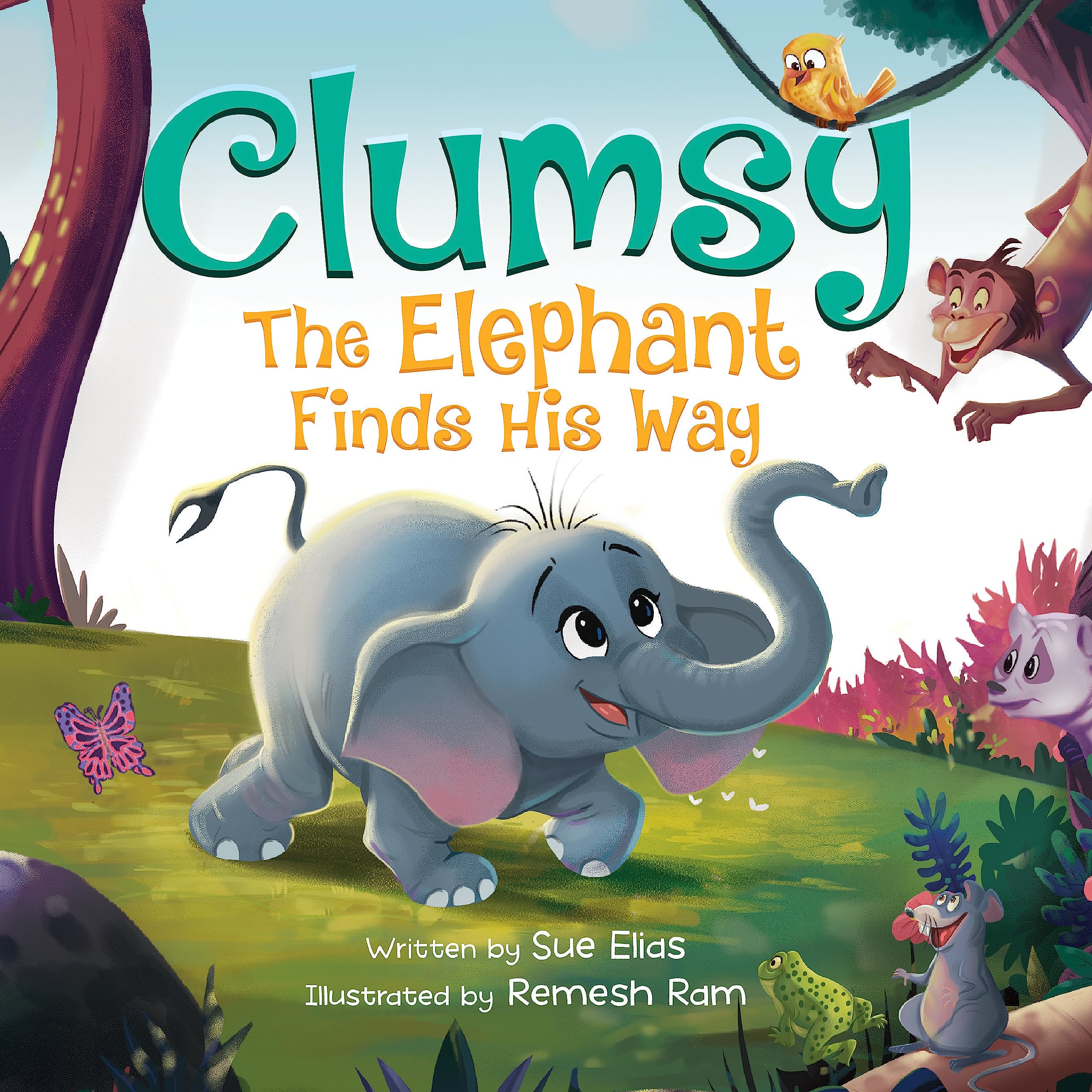 Clumsy The Elephant Finds His Way: A Humorous And Heartwarming Rhyming Picture Book For Children 4-8 (Kindle Edition)